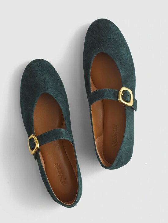 Madewell Shoes - Madewell The Remy Mary Jane Flat in Midnight Forest, Size 9.5